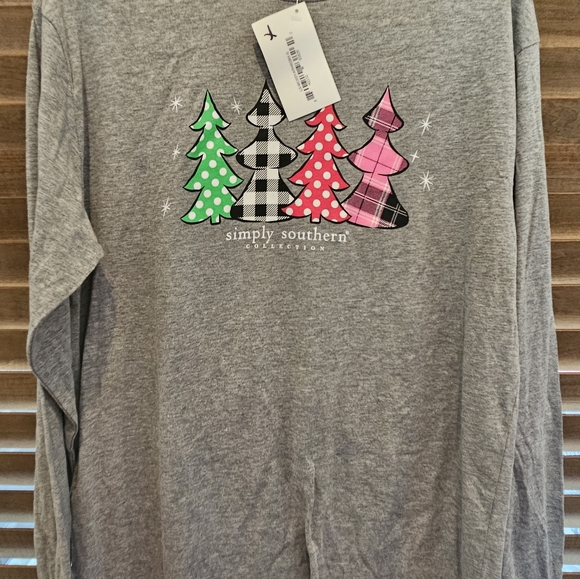 Simply Southern Messy & Bright Long Sleeve T-Shirt NWT - Picture 3 of 4